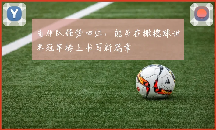 南非队强势回归，能否在橄榄球世界冠军榜上书写新篇章
